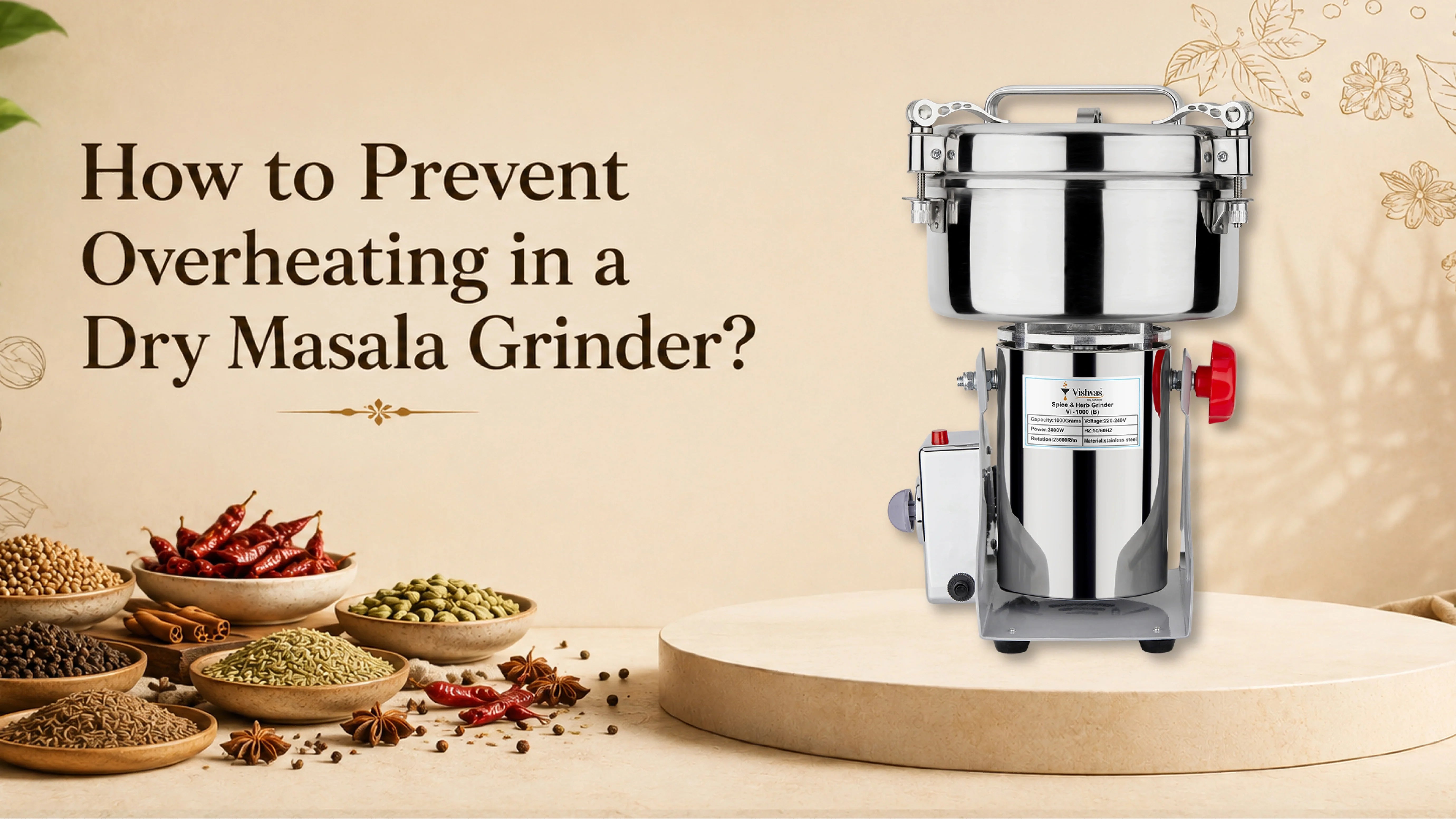 How to Prevent Overheating in a Dry Masala Grinder?