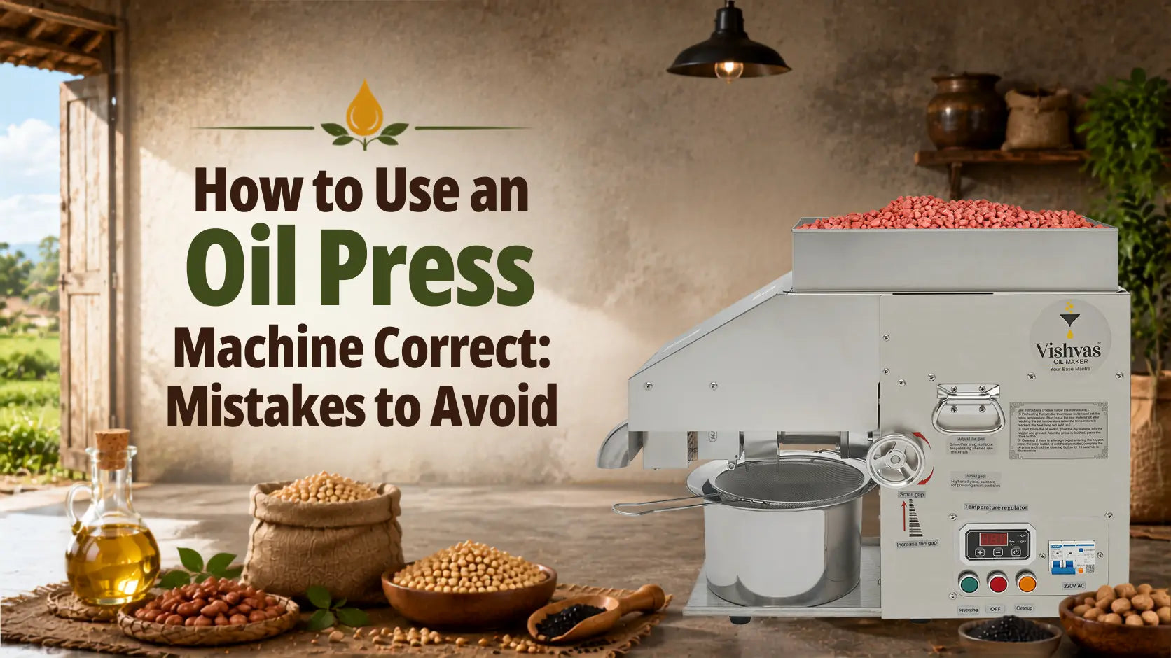 How to Use an Oil Press Machine Correct: Mistakes to Avoid