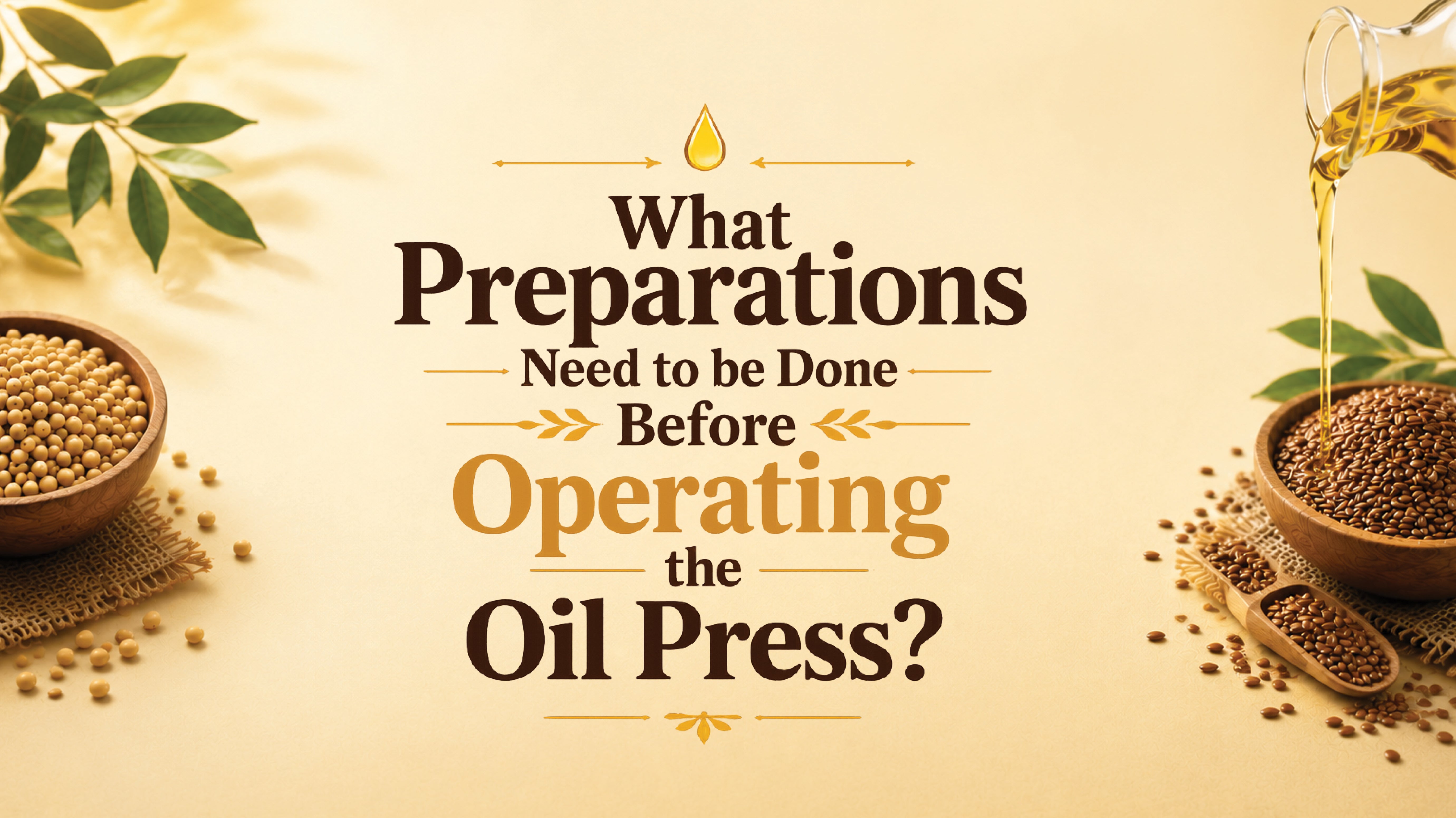 What Preparations Need to be Done Before Operating the Oil Press?