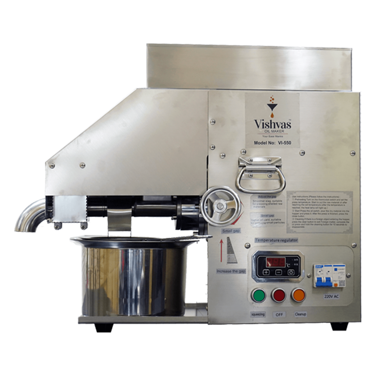 Mini Commercial Oil Pressing Machine | VI-550